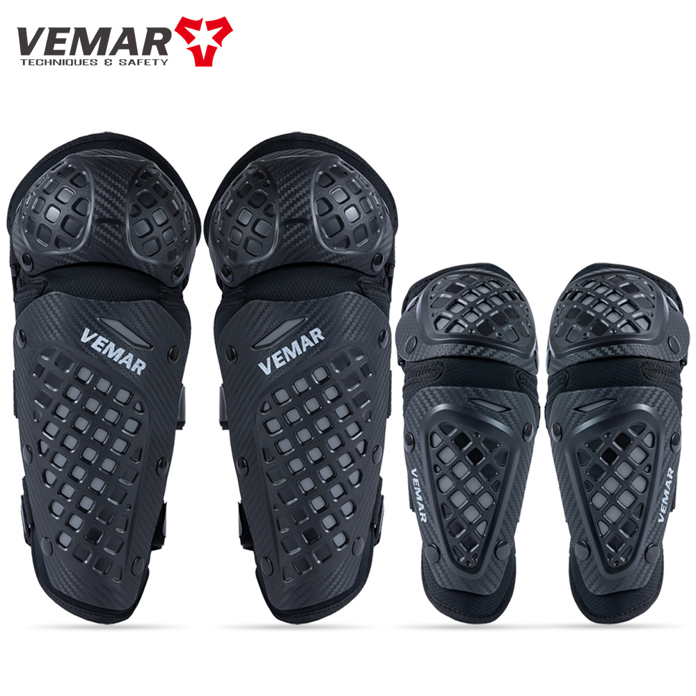 Motorcycle Gear Cycle - VEMAR รถจักรยานยนต์ขี่อุปกรณ์ป้องกันเข่าข้อศอก Pads Breathable น้ําหนักเบาเข่า Pads