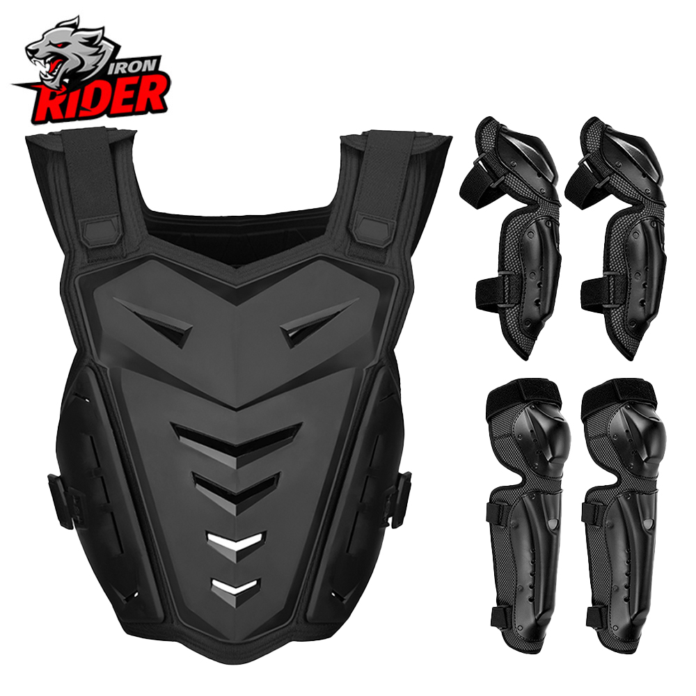 Motorcycle Gear Jacket - ชุดเกราะป้องกันร่างกายสำหรับมอเตอร์ครอส เสื้อแจ็คเก็ตมอเตอร์ไซค์ เสื้อกั๊กป้องกันหลังและหน้าอก อุปกรณ์ป้องกันสำหรับรถวิบาก อุปกรณ์ป้องกันเข่าและข้อศอก