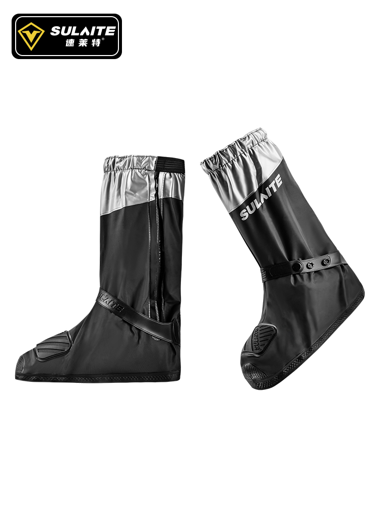 Motorcycle Gear Cycle - Sulaite รองเท้าบูทหน้าฝนขี่มอเตอร์ไซค์กันน้ำถุงหุ้มรองเท้าสะท้อนแสง, อุปกรณ์ป้องกันป้องกันรองเท้าขี่จักรยานใช้ซ้ำได้