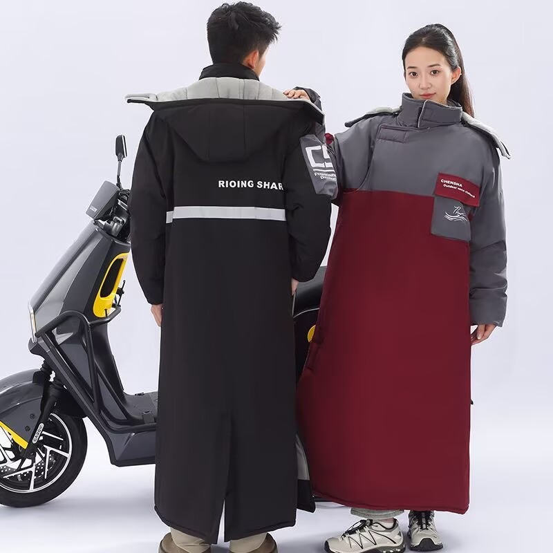 Motorcycle Gear Jacket - เสื้อแจ็คเก็ตขี่มอเตอร์ไซค์แบบชิ้นเดียว ป้องกันความหนาวเย็น บุด้วยผ้าฟลีซหนา สำหรับขี่สโนว์โมบิล กันลม กันน้ำ