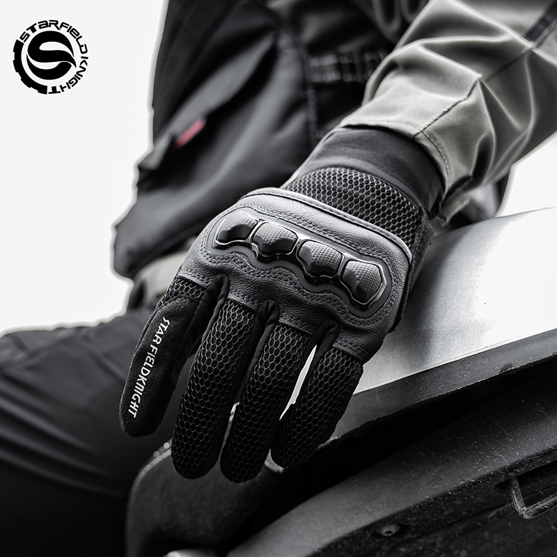 ถุงมือมอเตอร์ไซค์สีดำ Star Fie - Motorcycle Wearing Gear บทวิจารณ์และราคา