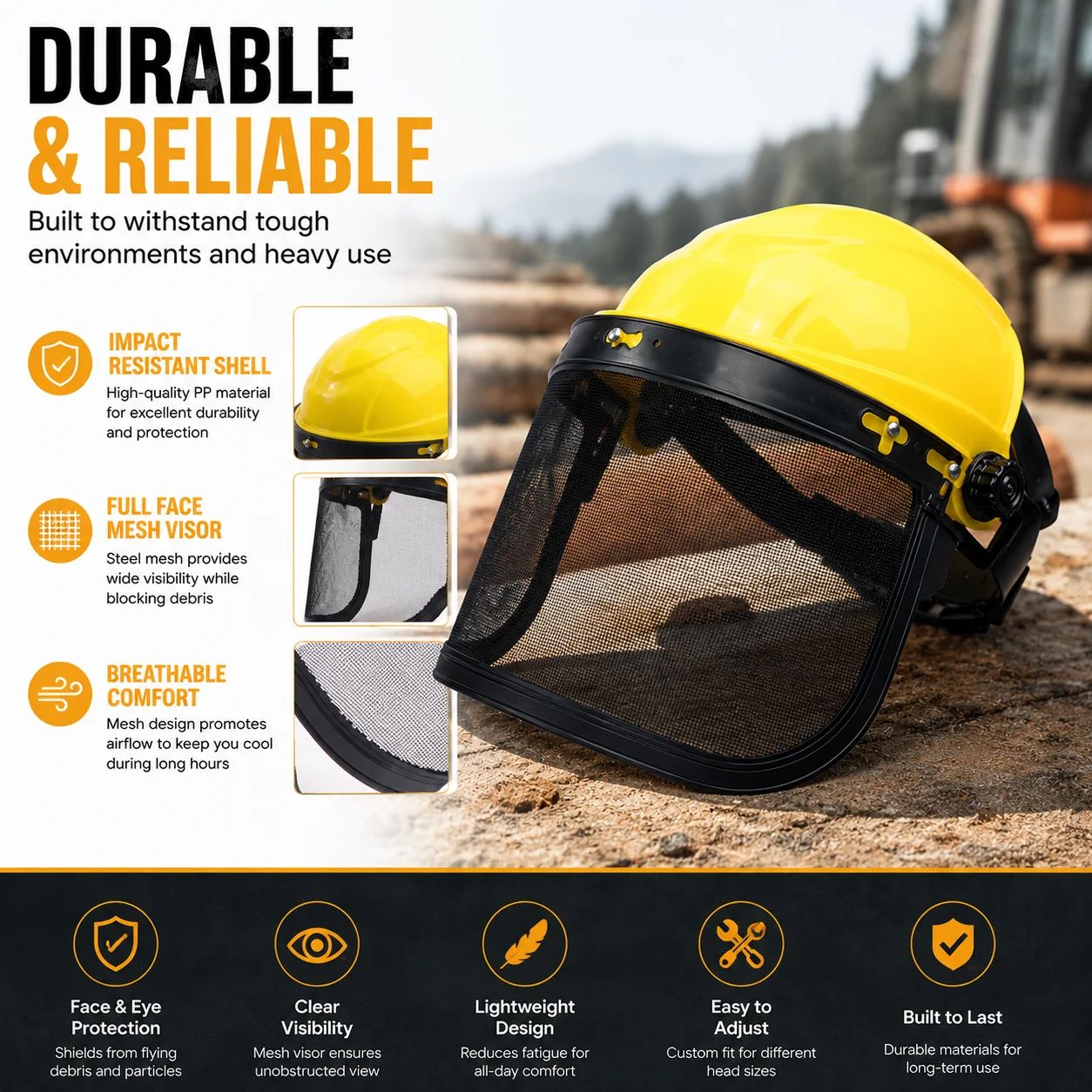 หมวกนิรภัยสำหรับตัดหญ้าในสวน 1 - Helmet Full Face บทวิจารณ์และราคา
