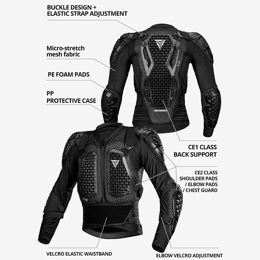เสื้อแจ็คเก็ตมอเตอร์ไซค์ผู้ชาย - Motorcycle Gear Jacket บทวิจารณ์และราคา
