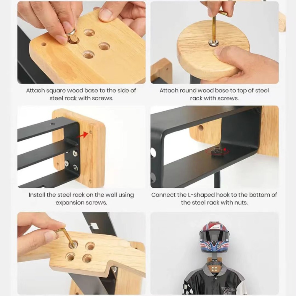 ที่แขวนติดผนังสำหรับอุปกรณ์ยุท - Motorcycle Gear Hanger บทวิจารณ์และราคา
