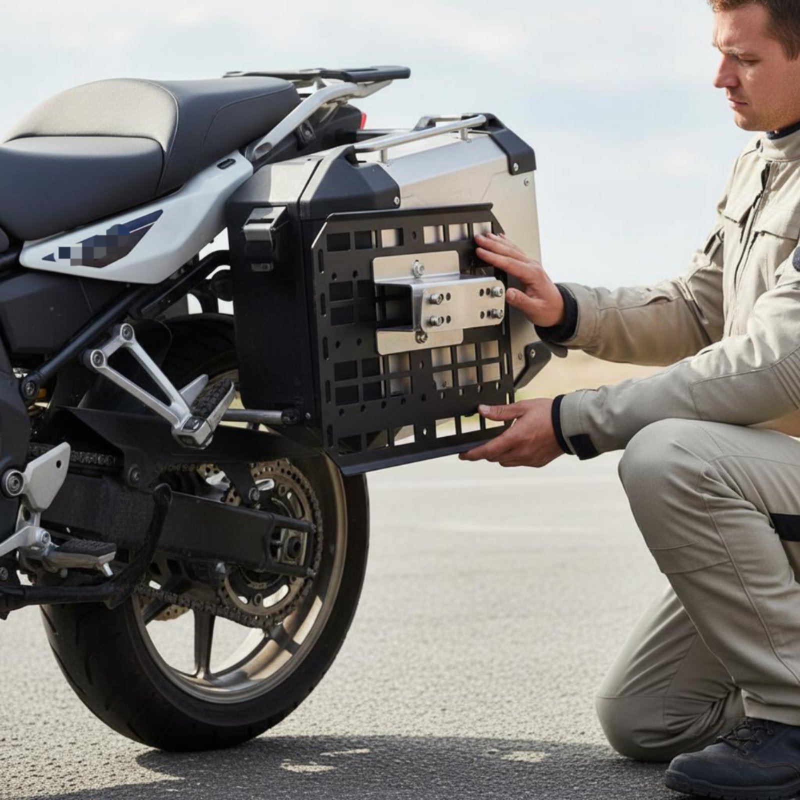 ที่แขวนกล่องข้างมอเตอร์ไซค์ แบ - Motorcycle Gear Hanger บทวิจารณ์และราคา