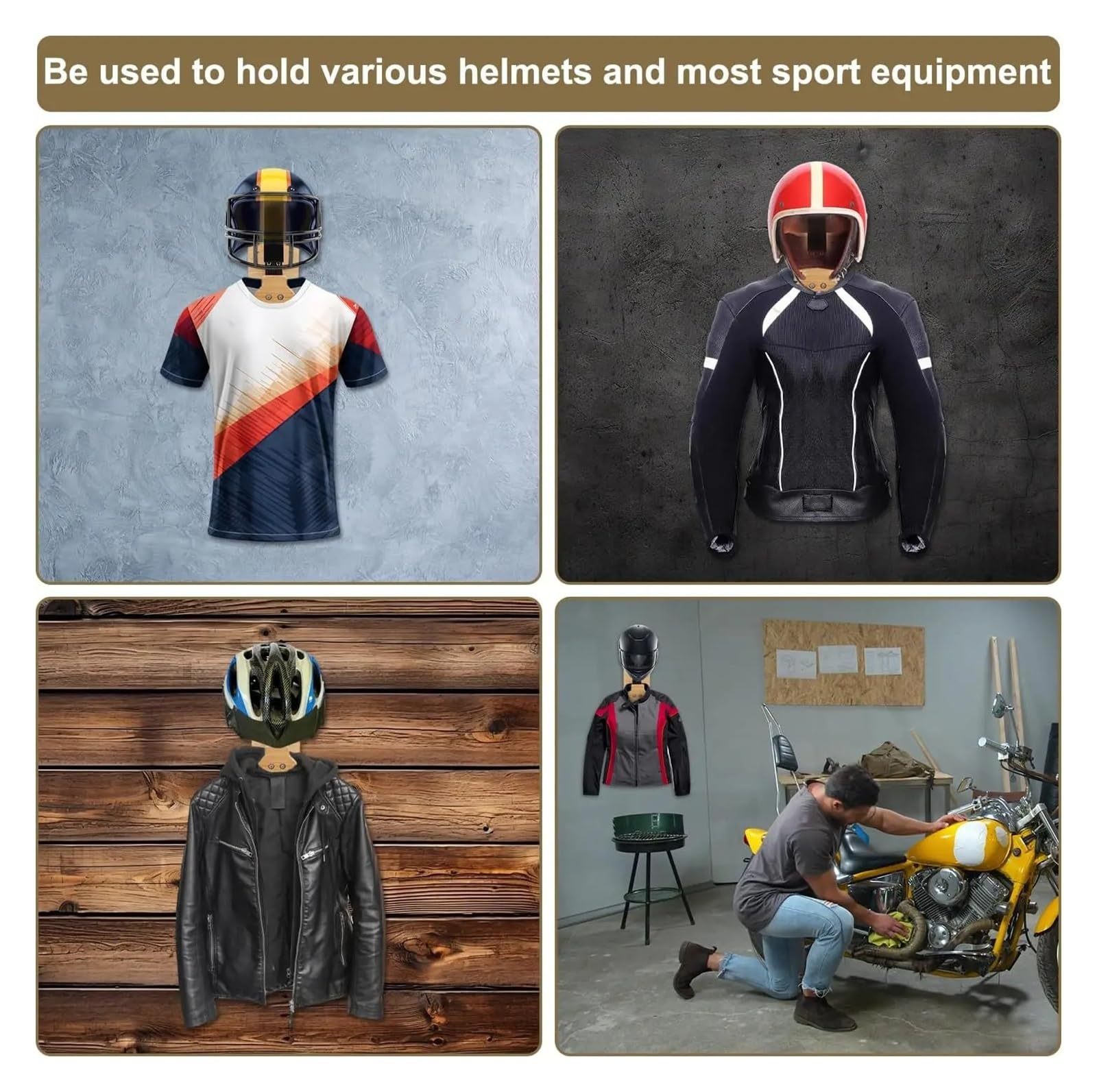 ที่แขวนหมวกกันน็อคและหมวกไม้พร - Motorcycle Gear Hanger บทวิจารณ์และราคา