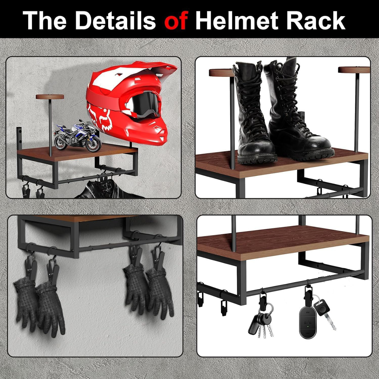 ที่แขวนหมวกกันน็อคมอเตอร์ไซค์ไ - Motorcycle Gear Hanger บทวิจารณ์และราคา